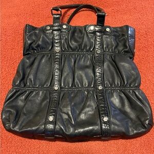 Via Spiga ruched leather tote